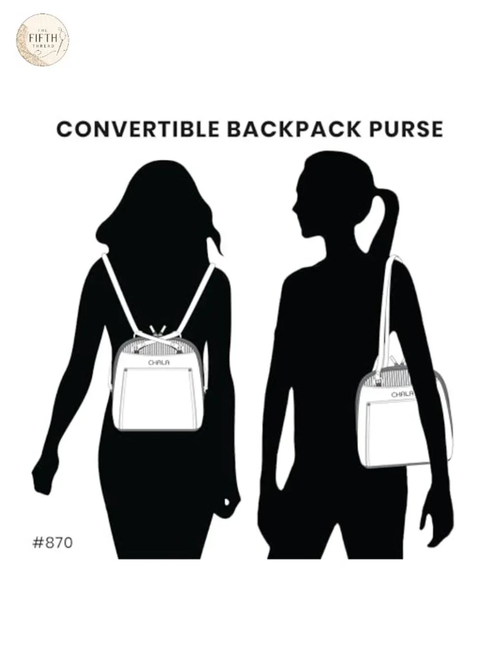 Convertible Backpack Purse with Adjustable Strap Faux Leather Canvas